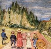 Edvard Munch Eventyrskogen,omkring oil painting